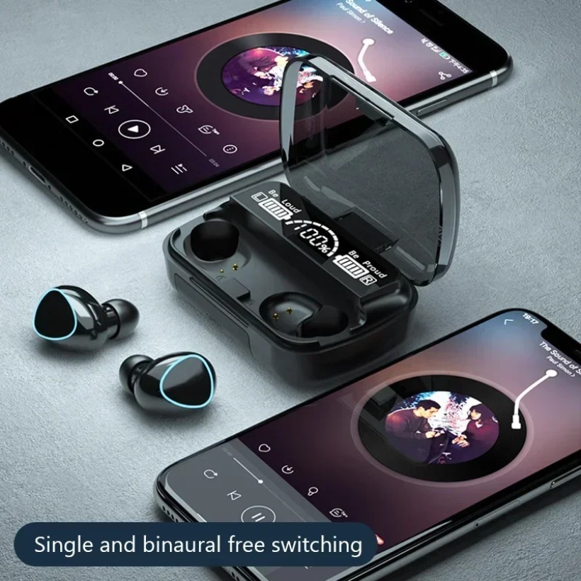 M10 Bluetooth Earphones Handfree LED Dispay Headphones Bluetooth HiFi Stereo Music Wireless Earbuds Waterproof Gaming Headset