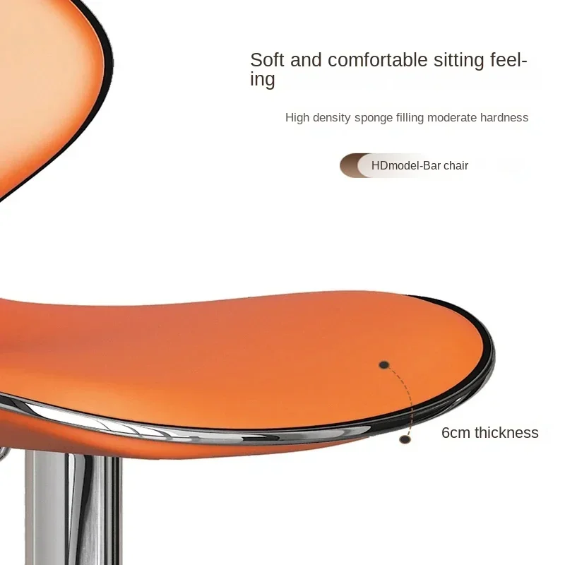 Chaise de Bar élévatrice pour réception d'hôtel, tabouret de caisse, chaise d'île haute pour loisirs à domicile, chaise de magasin de thé au lait avec dossier