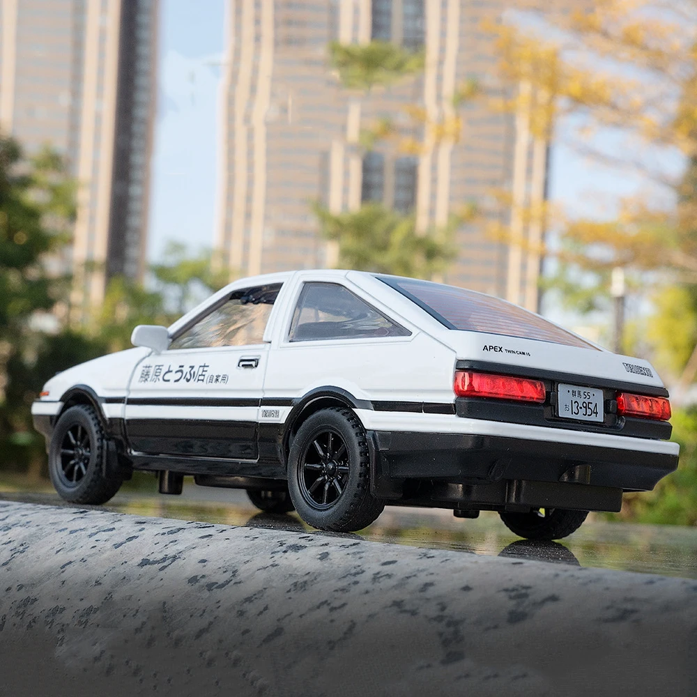 子供のための金属合金おもちゃの車,シミュレーション車両,ダイキャスト装飾,ミニチュアモデル,クリスマスプレゼント,男の子,ae86,1:32