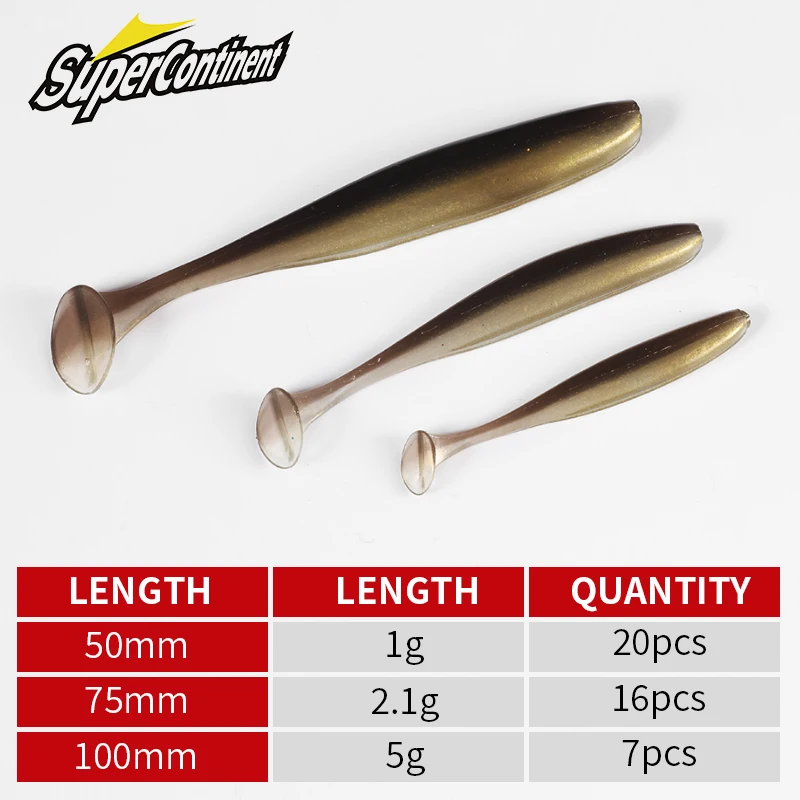 2020 Siêu Lục Địa Mới Mềm Mồi Nhử Mồi Dụ Cá Leurre Shad Đôi Dẻo Silicone Mồi T Đuôi
