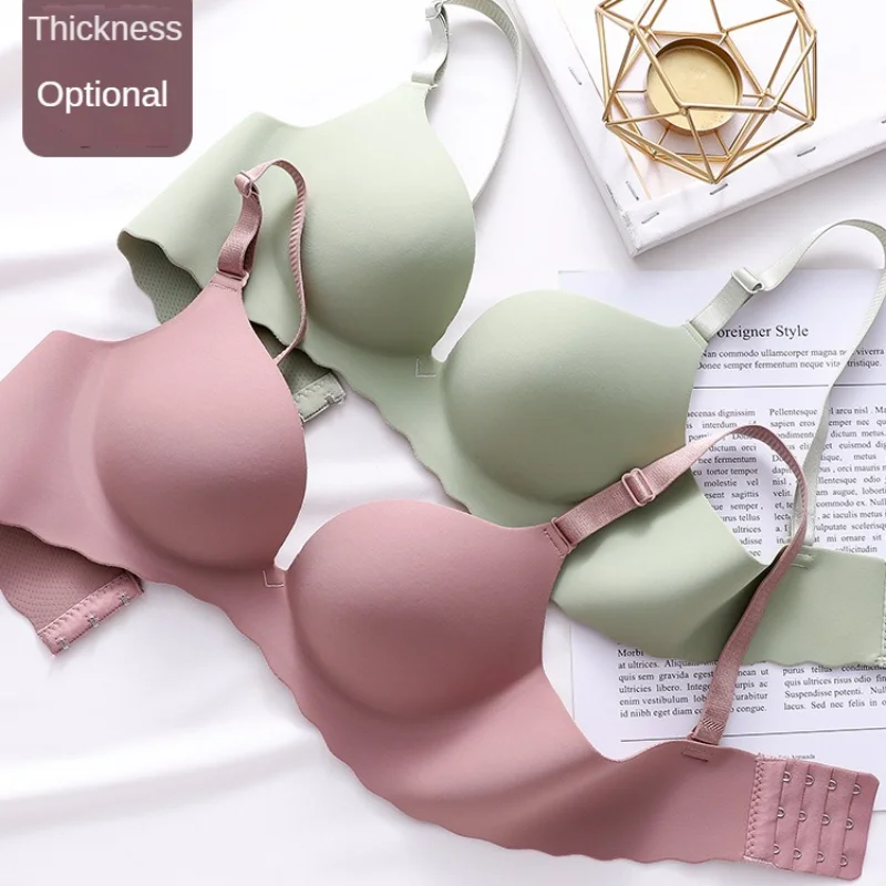 Sujetador Push Up Sexy para mujer, corsé inalámbrico de una pieza, ropa interior transpirable, conjunto de sujetador tapiz recogido, lencería, Bralette sin costuras