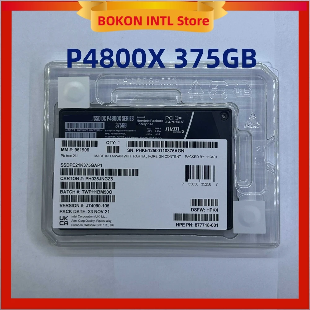 New Unopened Boxed SSD DC P4800X SERIES 1.5T 750GB 375GB U2 NVME 2.5" SSD Server Enterprise SSDPE21K015TA01 for Intel Optane