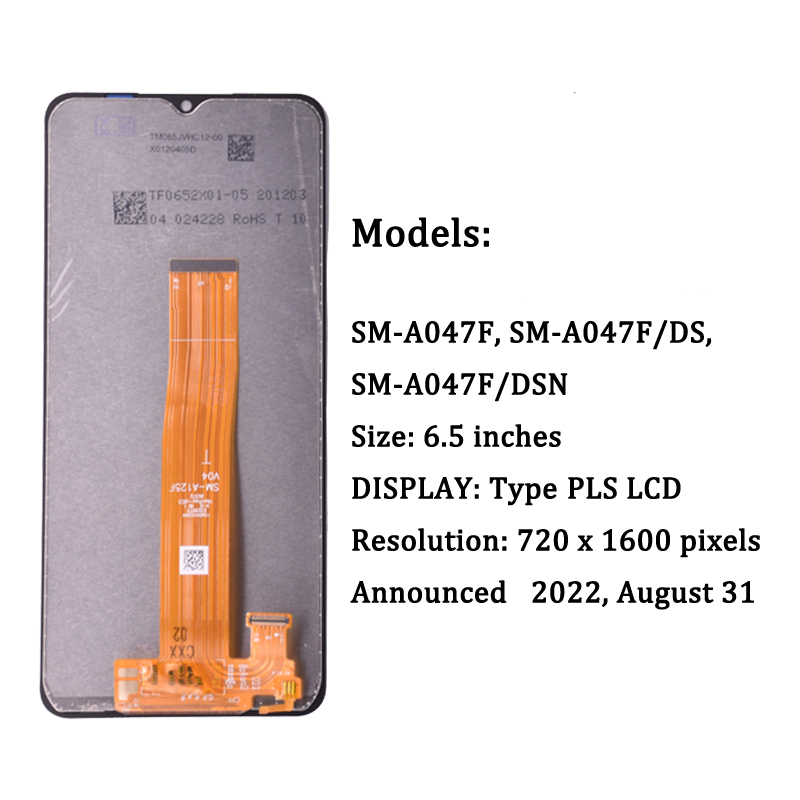 6.5 ''จอแสดงผลสําหรับ Samsung A04e A042F A04 A045 A04S จอแสดงผล LCD Touch Screen Digitizer สําหรับ Samsung A047 LCD A042M จอแสดงผล