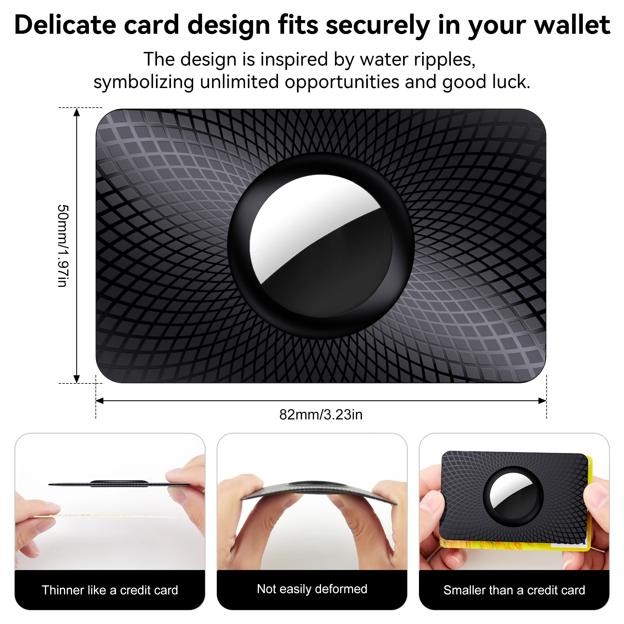 2Pack For Apple Airtag Wallet Case Thin Card Size Case for Air tag Holder Purse Wallet GPS Tracker Airtag case Locator Holders