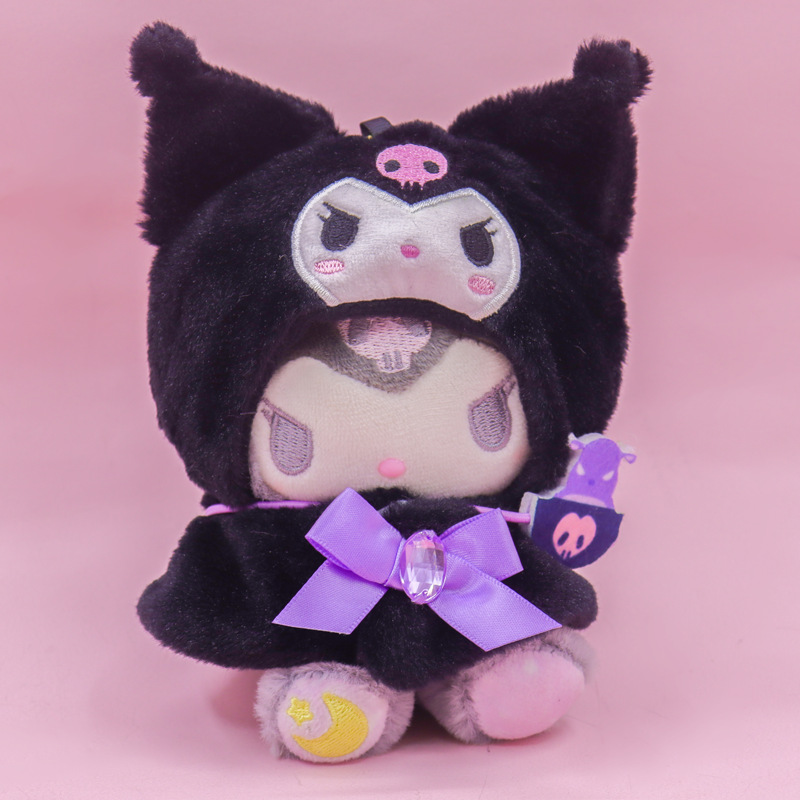 Sanrio Puppe ändert Kleidung Kawaii Anime Hello Kitty Kuromi Melody Cinnamoroll Puppe Cape süße Cartoon gefüllte Puppe neue Kleidung