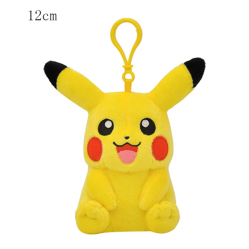 Pikachu ตุ๊กตาพวงกุญแจของเล่นการ์ตูน Charmander Psyduck Squirtle Snorlax ตุ๊กตาเด็กคาวาอิของเล่นของขวัญ 12 ซม