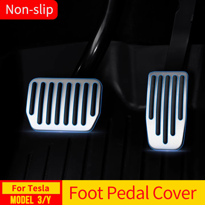 Usvotov pedal almofadas capa para tesla modelo y 3 highland atualização 2021-2024 antiderrapante acelerador freio resto acessórios do veículo