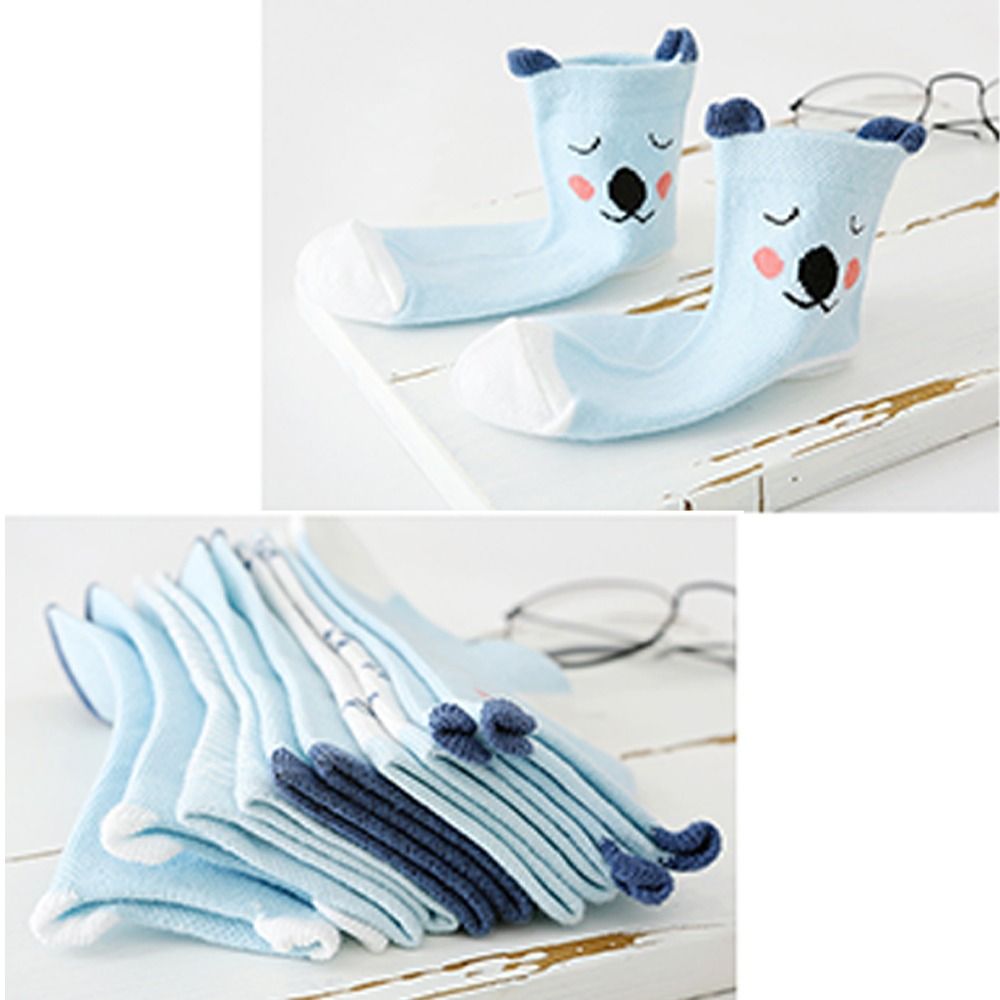 子供用ソフトニットスリーピングソックス,漫画ソックス,猫と動物,新生児用コットンソックス,女の子と男の子用,かわいい幼児用ソックス,1セットあたり5ペア