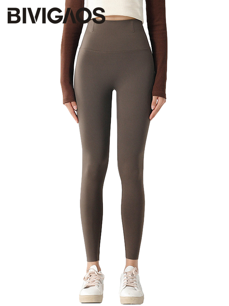 Bivigaos-女性のためのシームレスなタイトフィットスポーツレギンス,新しい春と夏のコレクション,スリム,タイト,ハイウエスト