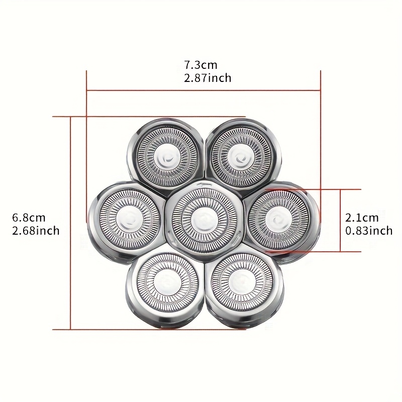 Replacement for Head Shavers 7 Heads Beard Hair Replacement for Razor for Head for Men Universal