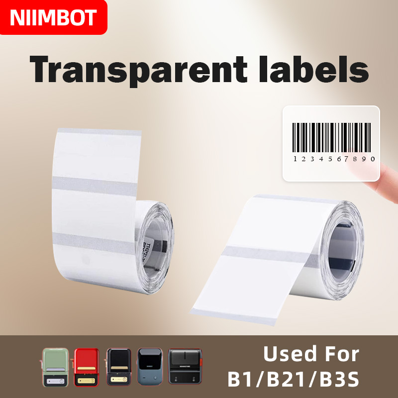 Niimbot 透明ステッカーラベルプリンタステッカーポータブルプリンタ Niimbot 感熱紙ラベル公式本物 B1/B21