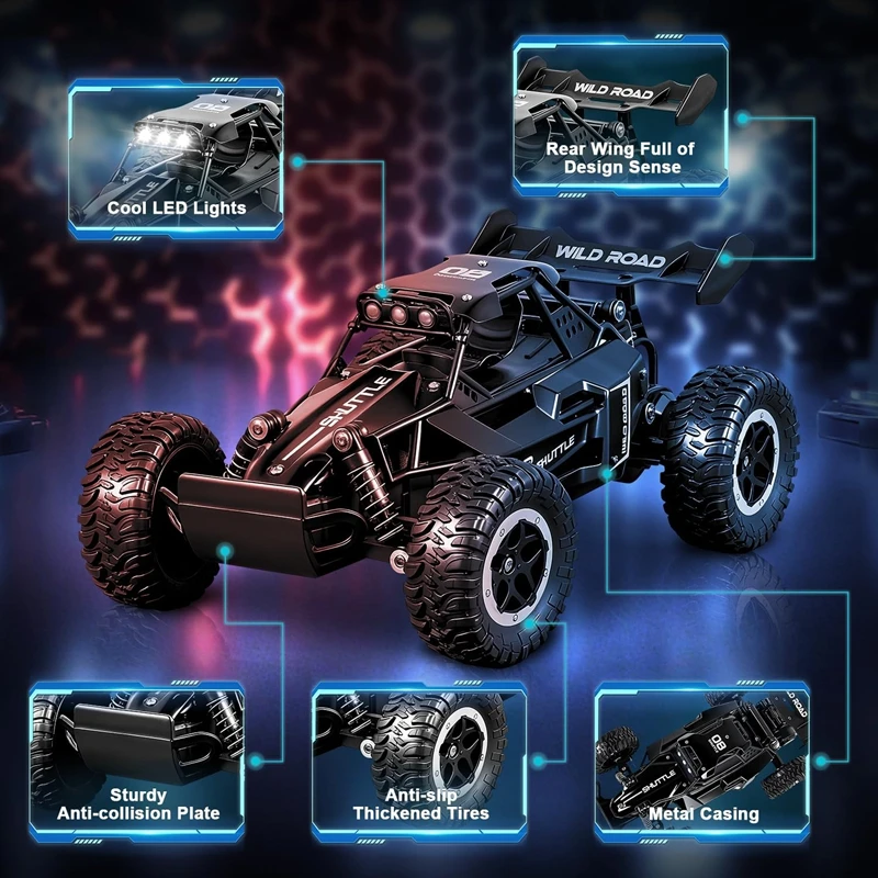 1:16 RC Auto Telecomandate Auto 2WD Radio Buggy Camion Drift Racing Arrampicata Fuoristrada Giocattolo All'aperto per Ragazzo Capretto Bambini