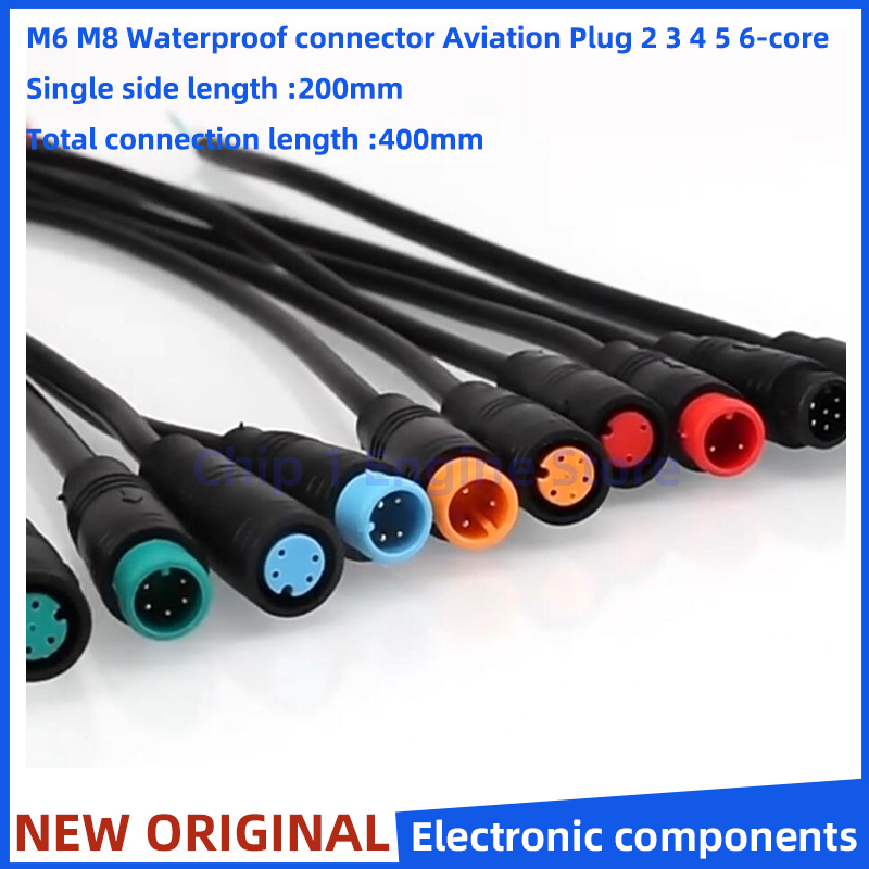 M6 6mm M8 8mm 2/3/4/5/6Pin männlich und weiblich wasserdichter Stecker Luftfahrtstecker Bremskabel Stecker Signalsensor