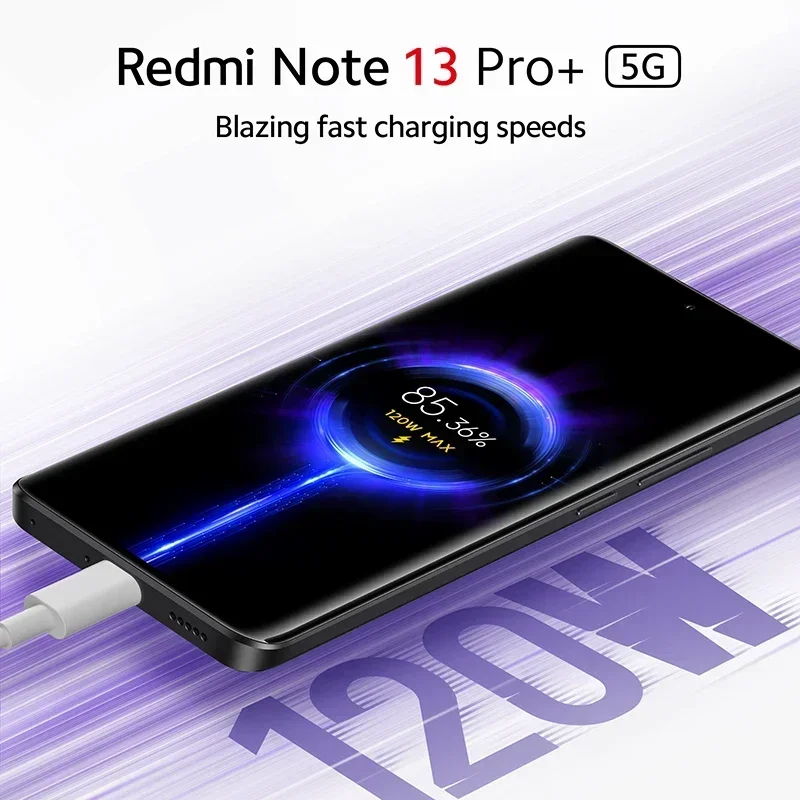 Xiaomi-Smartphone Redmi Note 13 Pro Plus, versión Global, 5G, cámara de 200MP, 120Hz, 1,5 K, pantalla curvada, 7200 Dimensity MTK, Ultra