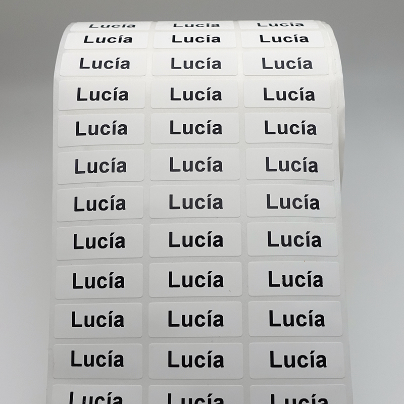120 Uds. Pegatinas de nombre personalizadas para niños, etiquetas de colores impermeables transparentes, etiqueta blanca para niños, papelería escolar
