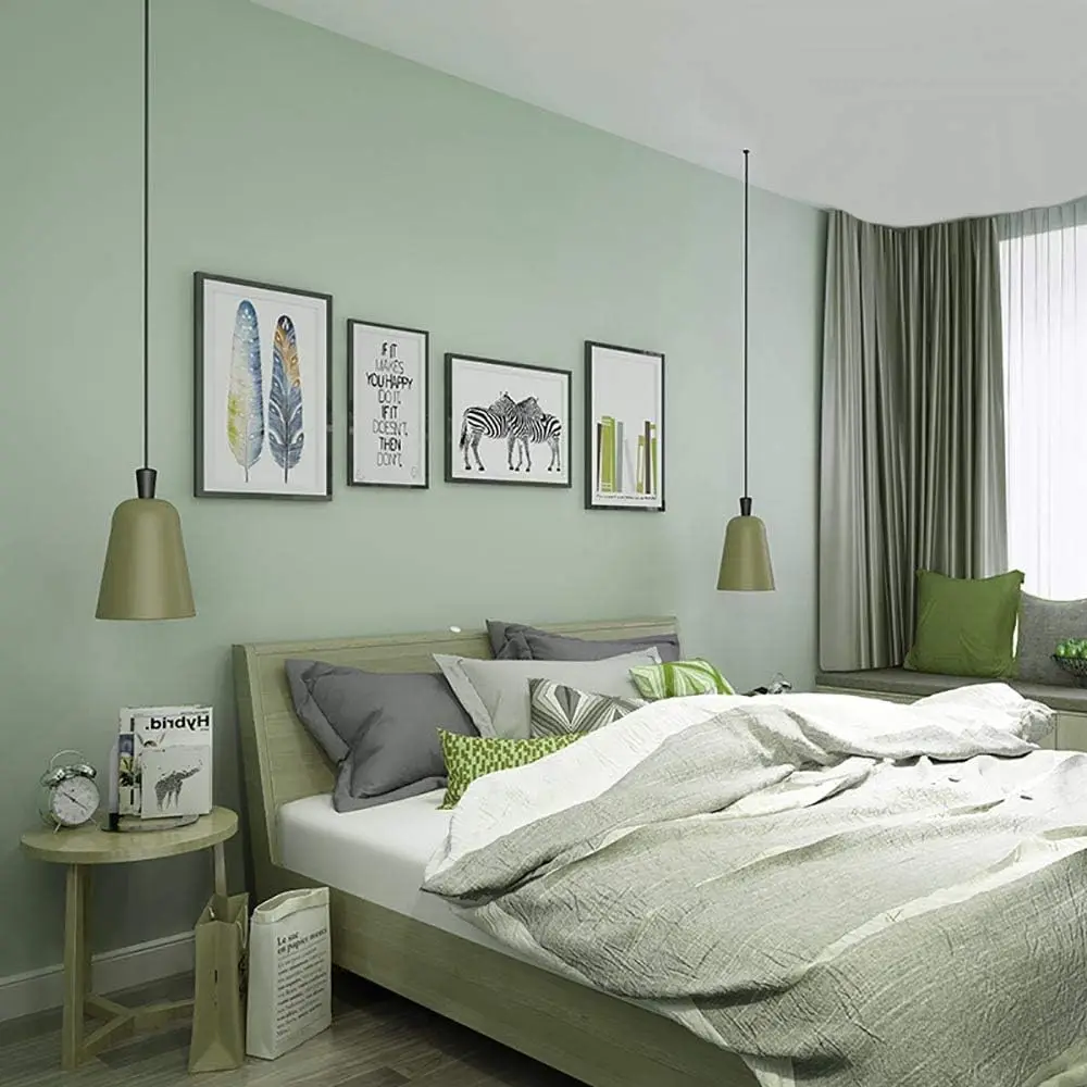 70/80 ความกว้าง Self-กาวฟิล์มสีเขียว Matt หนาสติกเกอร์เฟอร์นิเจอร์ห้องครัวสําหรับตู้โต๊ะผนัง DIY ปรับปรุงวอลล์เปเปอร์