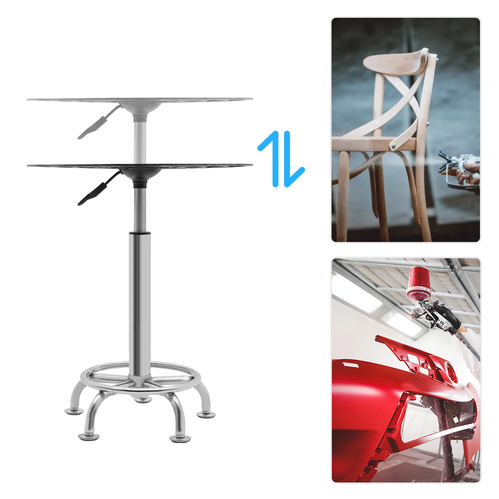 Stable Rotating Paint Rack, Lifting Spray Painting Table Suitable for Furniture Spray Painting, Product Display, Model Making