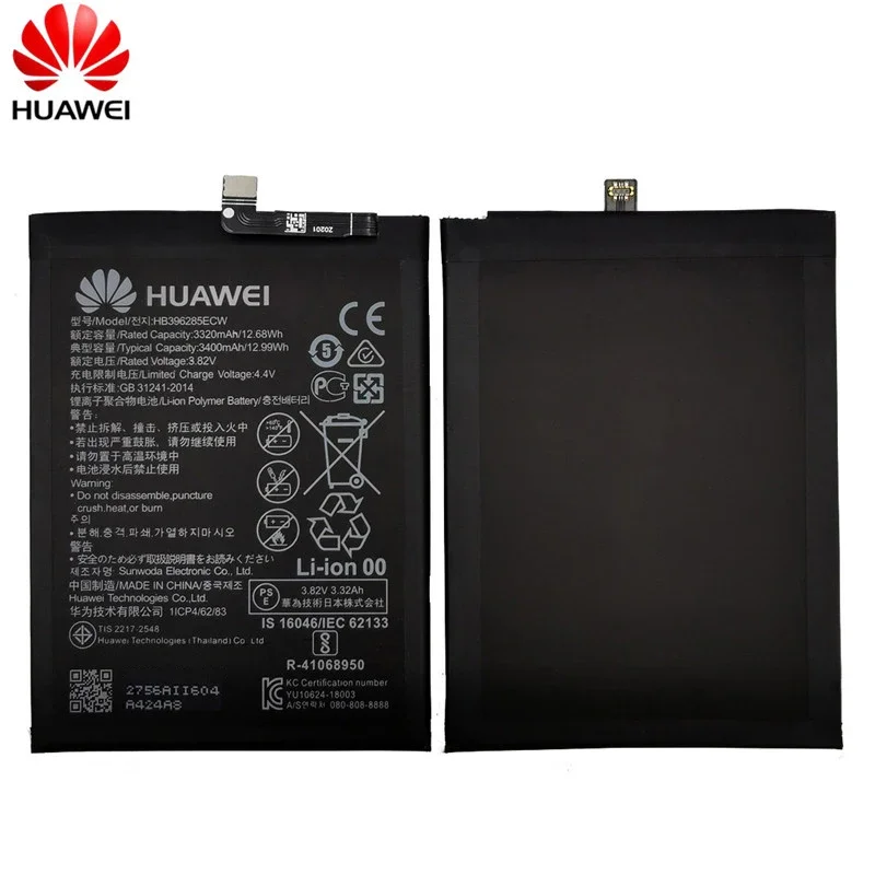 Huawei 社 100% オリジナル 3400mAh HB 396285 ECW バッテリー Huawei 社 P20 名誉 10 COL-AL00 COL-AL10 COL-TL00 COL-TL10 COL-L29 + ツール