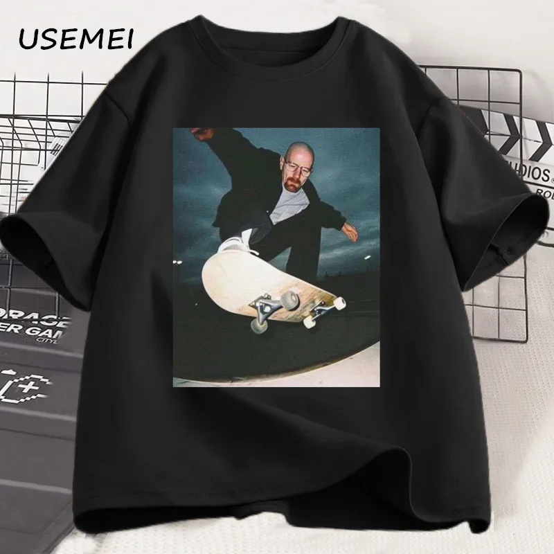 ブレイキング・バッド・ハイゼンベルク Tシャツ男ウォルター・ホワイト 90 年代スケート Tシャツ女性と男性ユニセックスグラフィックプリント Tシャツコットン Tシャツ
