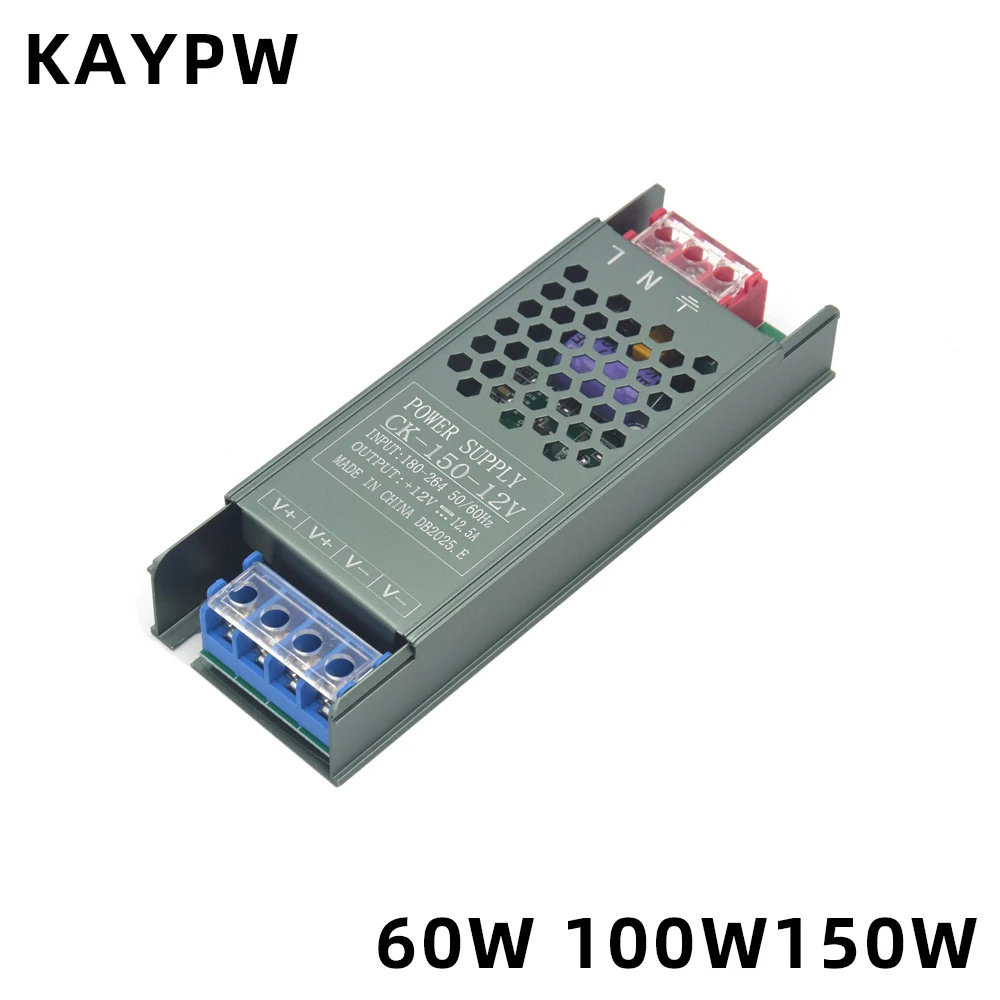 CCTV LED 스트립 전원 공급 장치 어댑터에 대 한 DC12V 24V 60W 100W 150W에 울트라 얇은 조명 변압기 220V