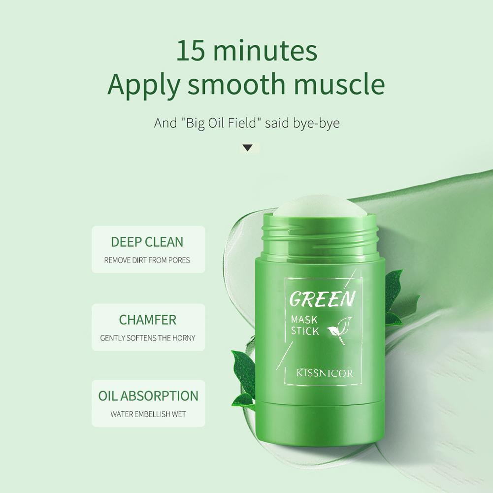 5 pçs rosto máscara limpa chá verde limpeza vara máscara esfregaço limpo fresco cuidados com a pele máscara hidratante máscara de limpeza profunda filme