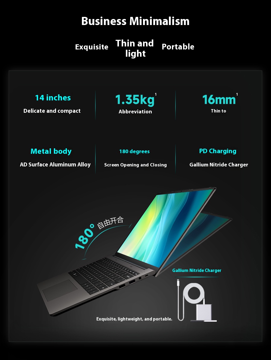 FIREBAT U4E 14 インチ AMD Ryzen7 8745HS 780M ラップトップ 16GB RAM 512GB SSD ゲームゲーマービジネス DDR5 144Hz Wifi6 ノートブック