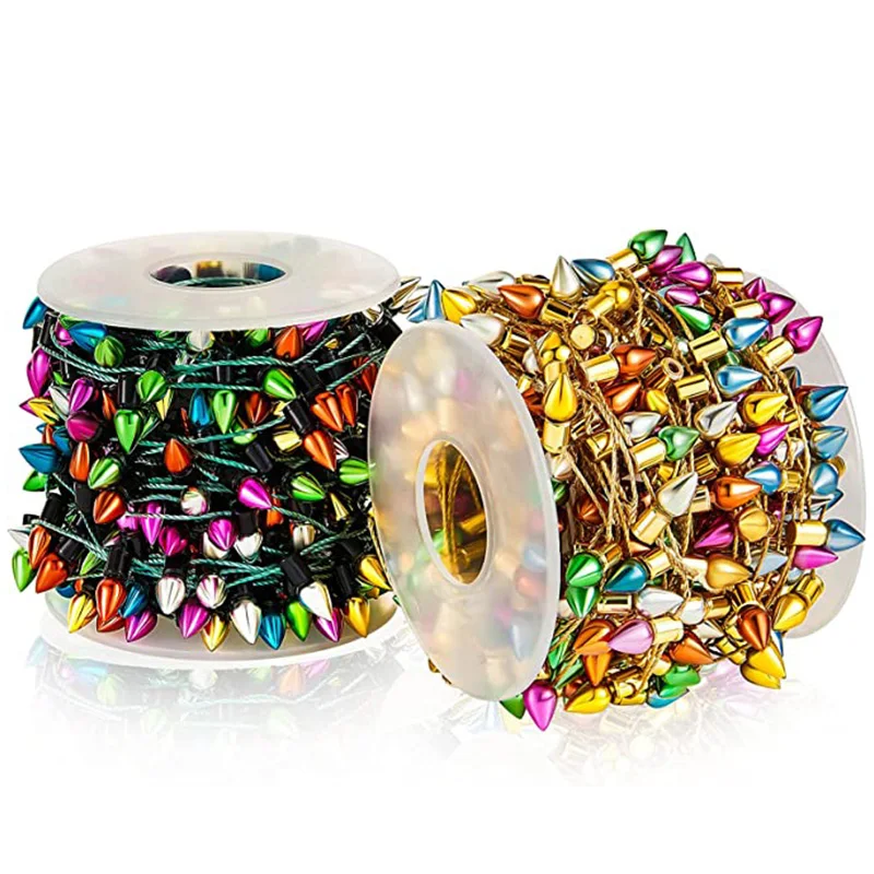 Mini luces navideñas coloridas de 50cm, cadena de luces falsas, decoración para casa de muñecas, muebles artesanales en miniatura, accesorio, juguete para juego de imitación