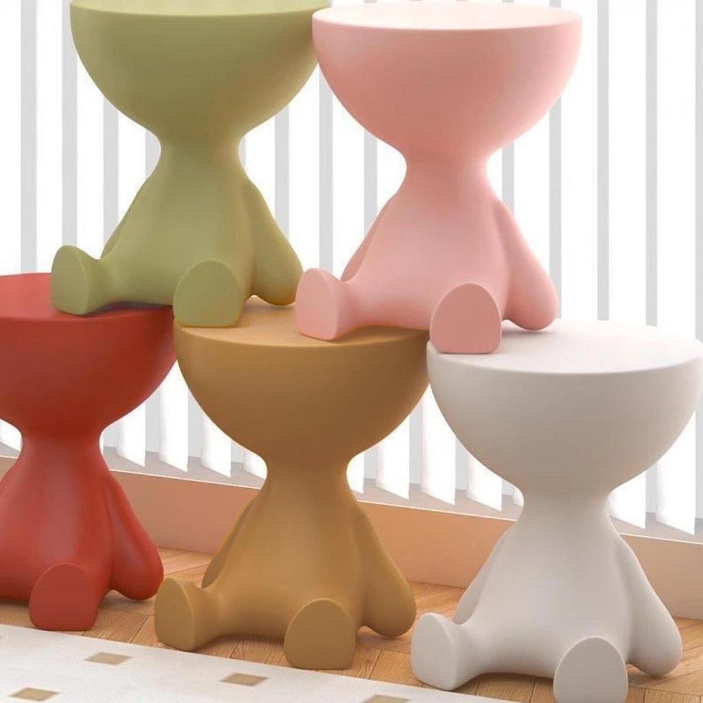 Side End Table Household Ornament Multifunction Sculpture Furniture Flat Head Figurine Sofa Edge Table Household