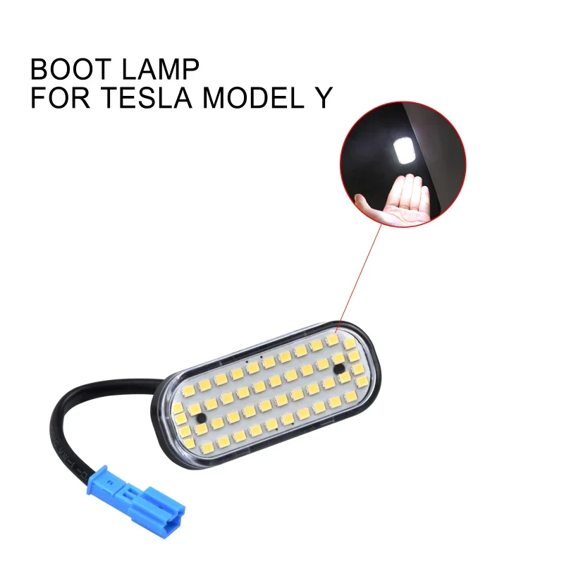 トランクライトテスラモデル Y 48 LED インテリア荷物オリジナルコネクタテールブーツ照明ランプ交換アクセサリー 2023