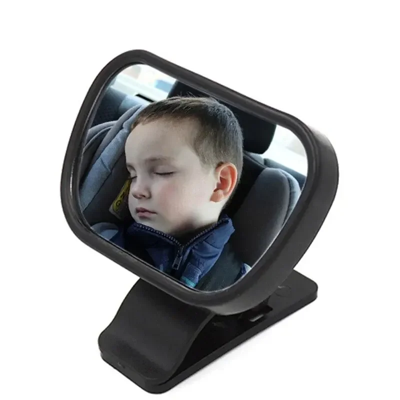Mini assento de carro infantil traseiro, espelho convexo traseiro ajustável, monitor infantil, no carro, 2 em 1