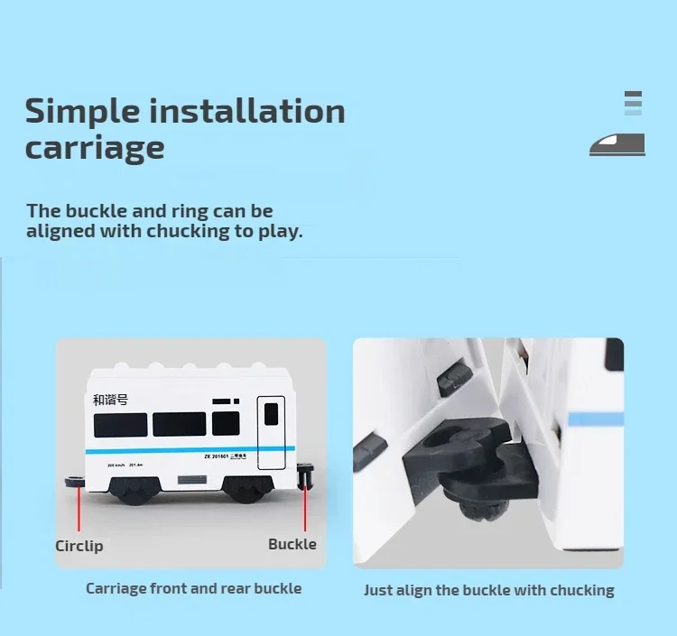 New electric universal simulation high speed train Harmony train free assembly of parent child high speed train children's toy