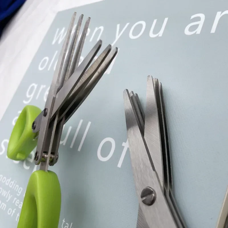 Multifunctionele Rvs 3/5 Layer Keuken Schaar Peper Versnipperd Gehakte Lente-ui Cutter Laver Cut Koken Tool