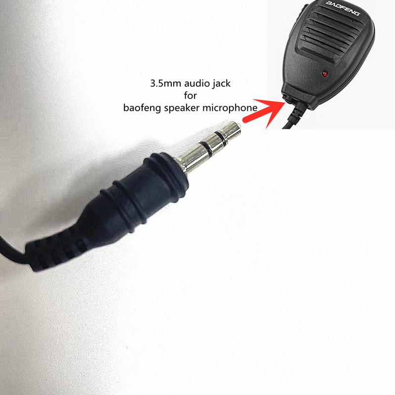 RISENKE-Auriculares de tubo acústico transparente para radio bidireccional, conector para auricular, bobina de audio, 3,5 mm, solo escucha, accesorios para walkie talkie