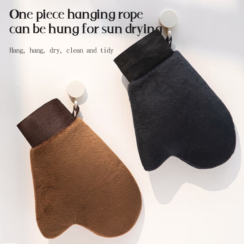 Body Lotion Glove Self-Tanning Mitt Double-Sided Prevents Sticky Hands Applicator Quick Dry Flocking Glove Makeup Applicator