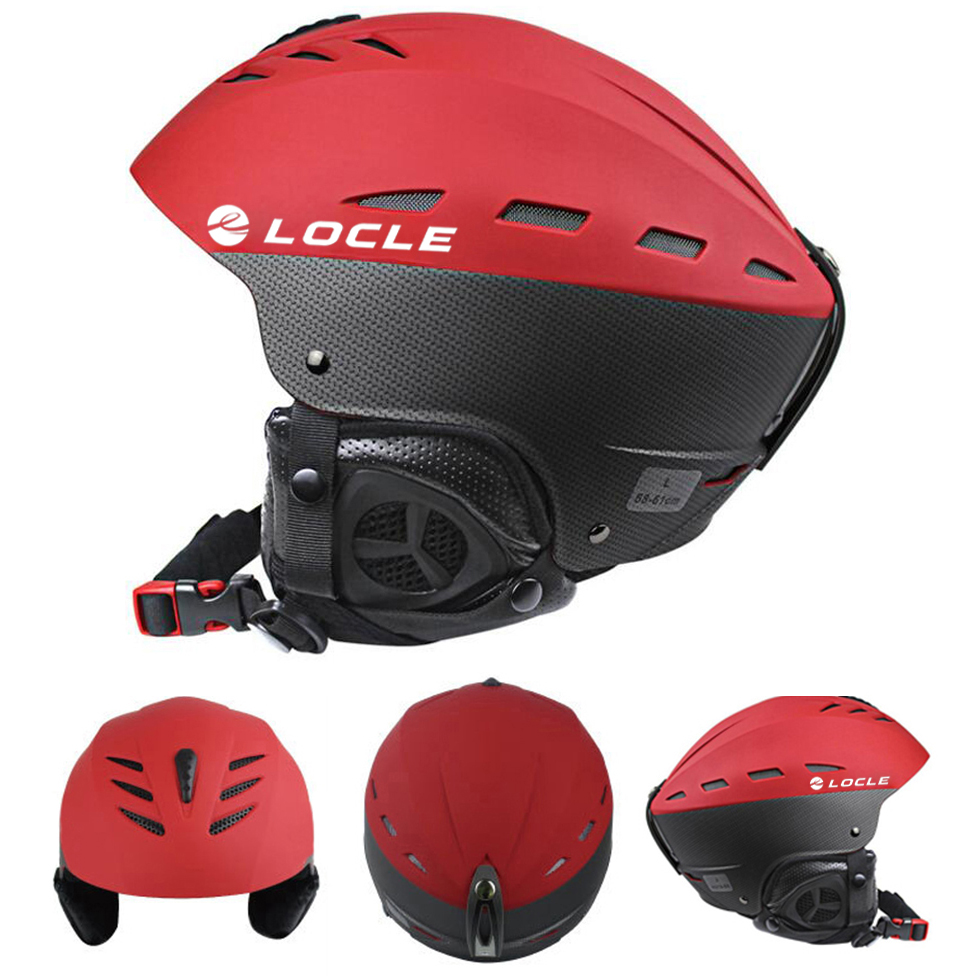 LOCLE スキーヘルメット男性と女性スキーヘルメット子供男の子女の子スキースケートボードスノーボードオートバイスノーモービルヘルメットサイズ S/M/L/XL