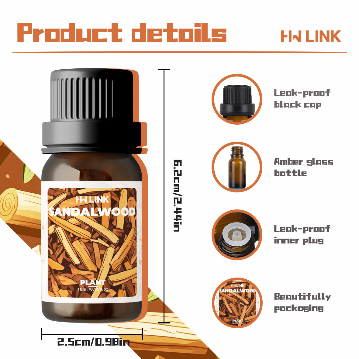Óleo essencial de sândalo 100% puro |   30ml de grau terapêutico |   para Difusor, Meditação e Cuidados com a Pele |   Aromaterapia Premium
