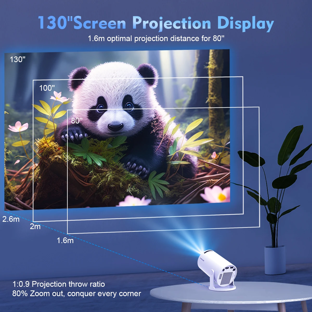 Magcubic プロジェクター HY300 PRO 4K Android 11 デュアル Wifi6 290ANSI Allwinner H713 BT5.0 1080P 1280*720P ホームシネマ屋外プロジェクター