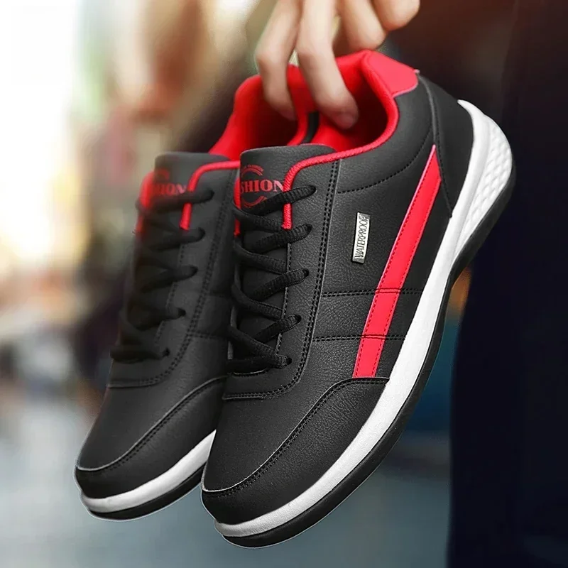 Scarpe per calzature stringate Sneaker in pelle da uomo vulcanizzata Sneaker da uomo casual comoda impermeabile Scarpe da uomo Masculino