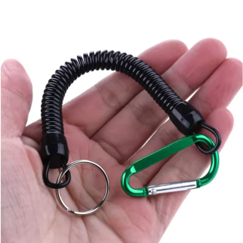 Tattico retrattile primavera corda elastica attrezzatura di sicurezza strumento escursionismo campeggio anti-smarrimento portachiavi telefono cordini da pesca all'aperto