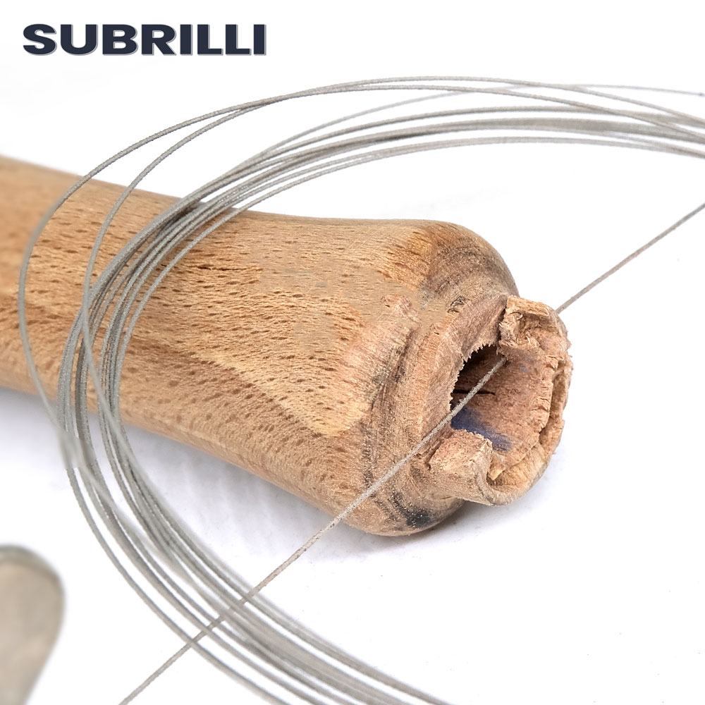 SUBRILLI сверхтонкая алмазная проволока длиной 3 метра, проволочная пила, резак для ювелирных изделий, деревообработка, инструмент ручной работы «сделай сам», диаметр 0,45 мм