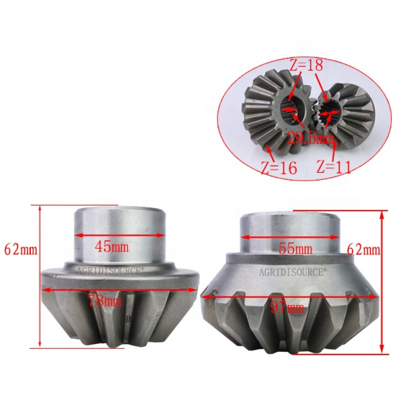Engrenagem do eixo dianteiro para Foton Lovol, Máquinas e Equipamentos Agrícolas, Tratores Agrícolas, TC02311010037/38, Novo Produto