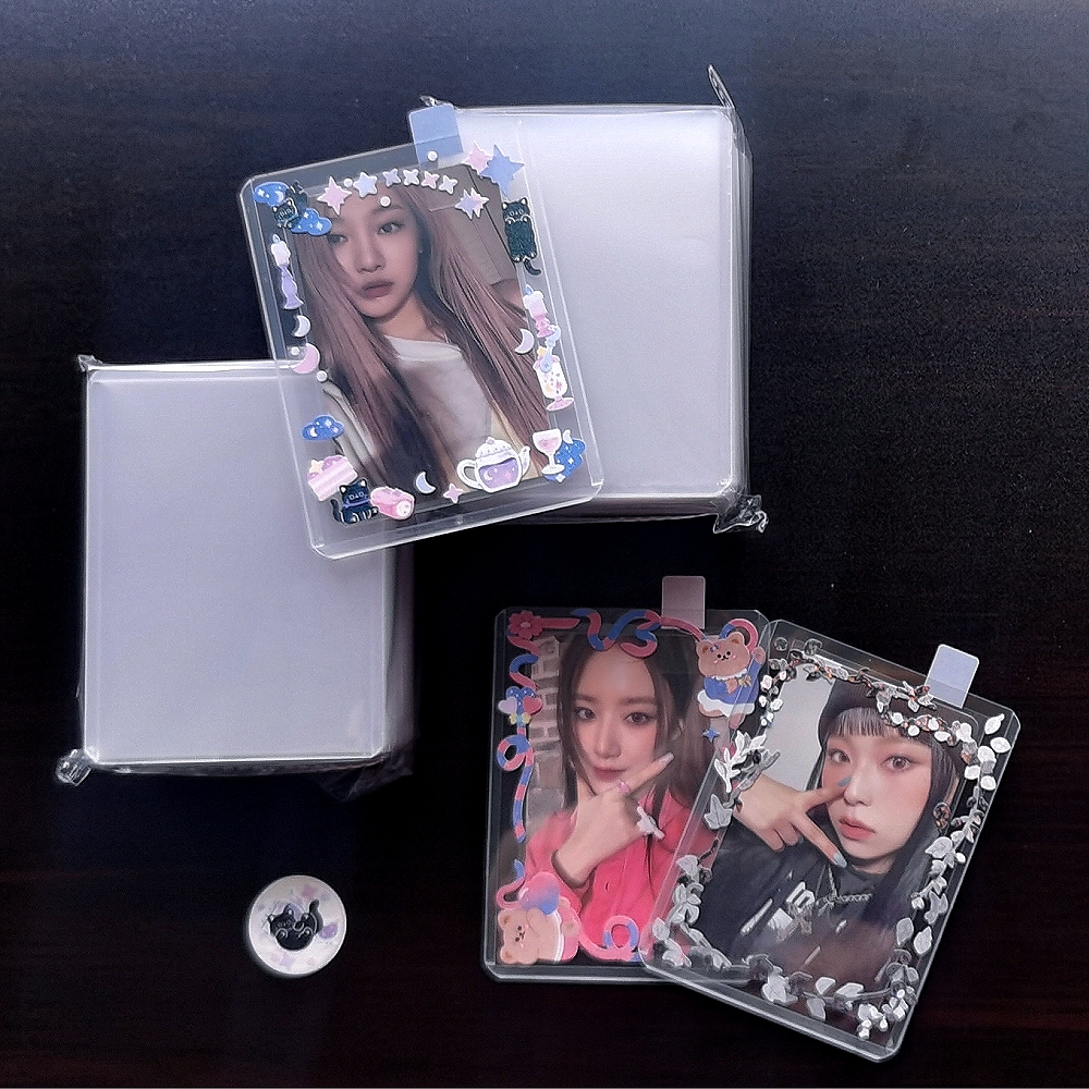 Utalo 1 〜 50 個 35PT クリアホワイトカードホルダーカードスリーブ卸売 KPOP フォトカードトレーディング供給垂直水平トップローダー