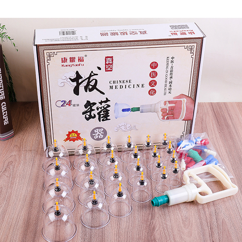 1pcs Cupping ชุด Professional จีน Acupoint Cupping Therapy ชุดดูด Hijama Cupping ชุดสูญญากาศแม่เหล็กปั๊ม