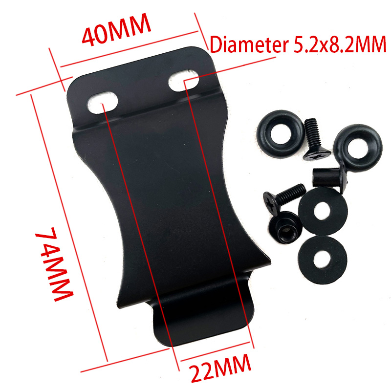 1 pieza de acero inoxidable K vaina Clip de cintura vaina Clip para funda Clip trasero juego de cuchillos Kydex funda Clips Accesorios