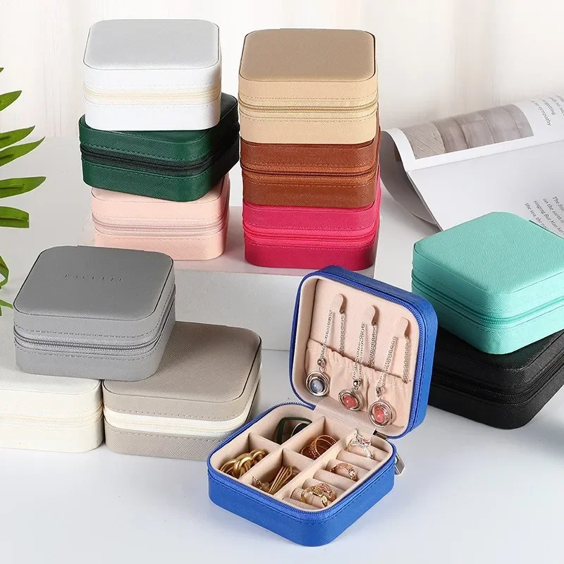 Schmuck Organizer Display Reise PUSchmuck Fall Boxen Reise Tragbare Schmuck Box Lagerung Organizer Ohrring Halter Geschenk