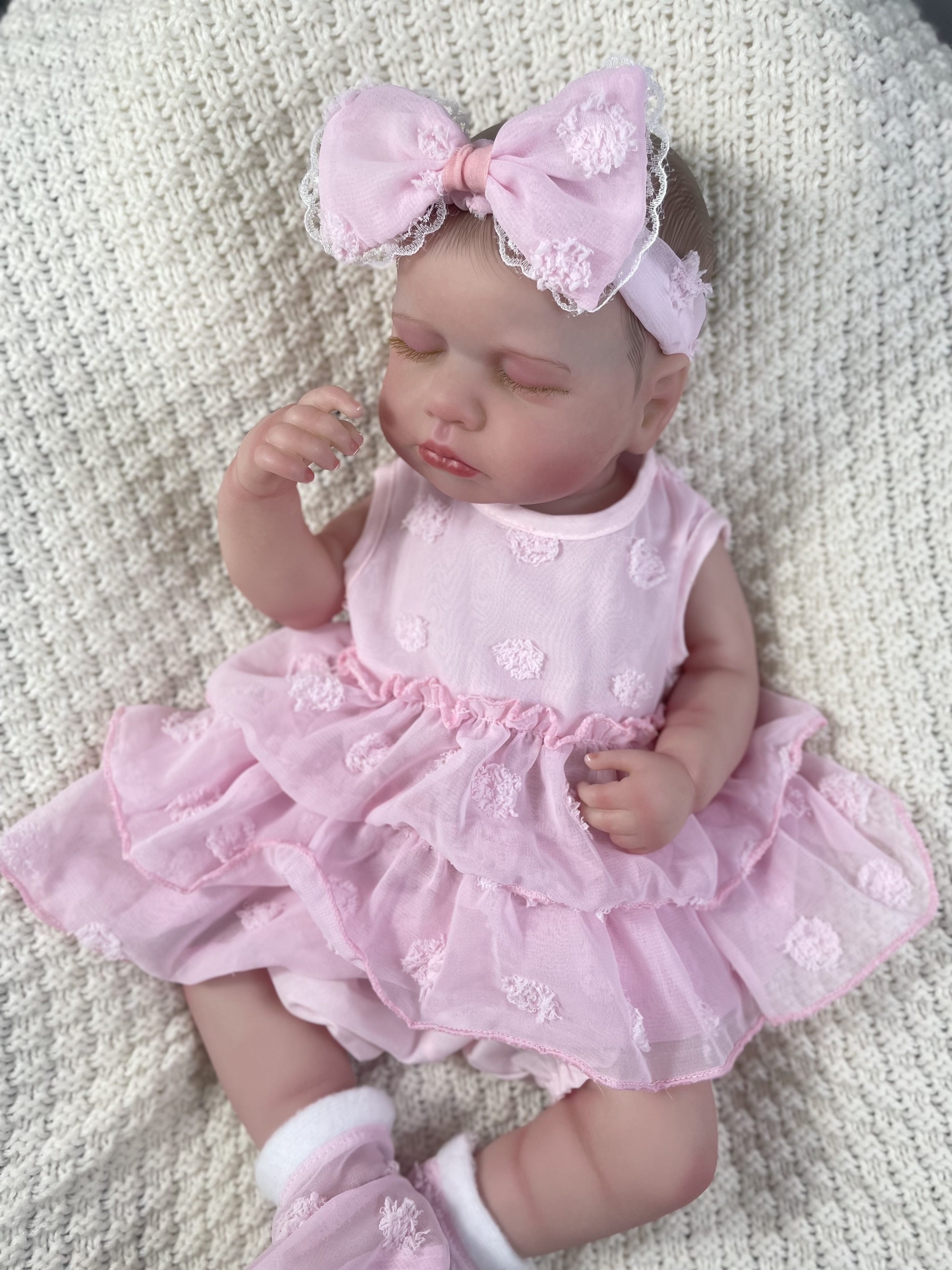 MRB 20 インチフルボディシリコーンビニールリボーンルルガール洗えるリボーンベビードール愛らしいリボーンおもちゃ誕生日クリスマスギフト