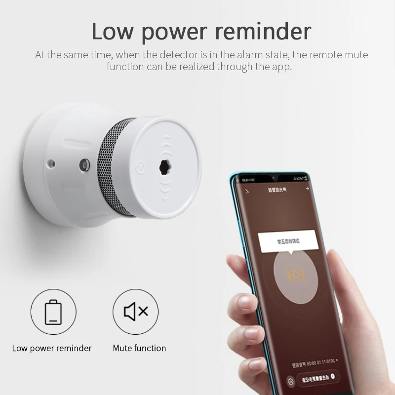 CORUI Tuya Wifi/Zigbee สมาร์ทเครื่องตรวจจับควัน Security Alarm System Smart Life/tuya App Smoke Alarm Fire Security Protection