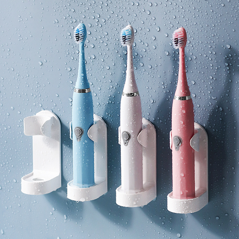 ผู้ถือแปรงสีฟันไฟฟ้า Traceless แปรงสีฟัน Stand Rack ติดผนังห้องน้ําปรับ 90% ผู้ถือแปรงสีฟันไฟฟ้า