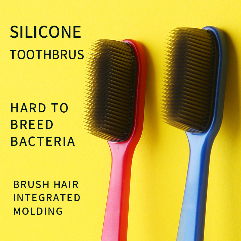 Nano silicone toothbrush 4 packages Adult specific toothbrush Suitable for people with sensitive gums