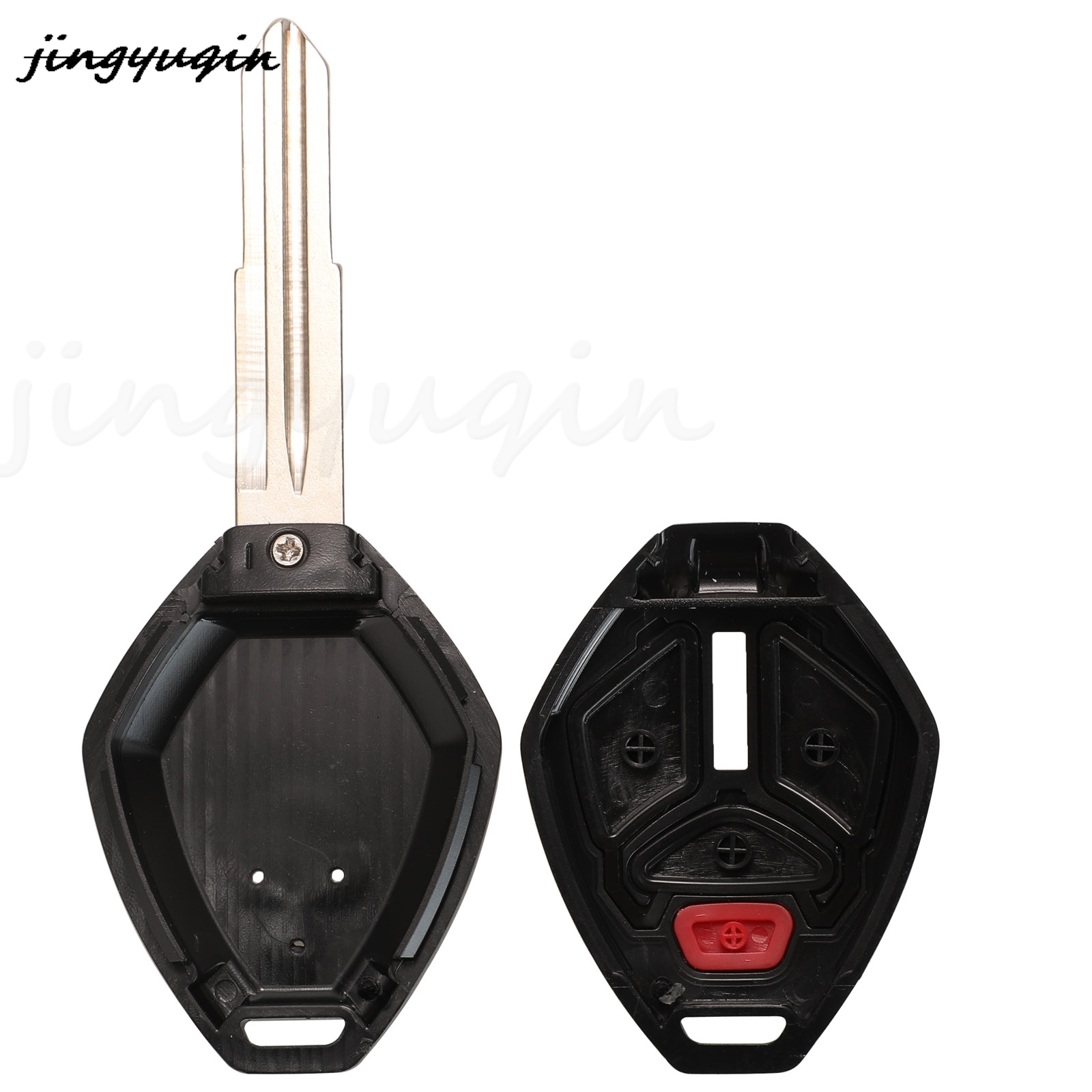 Jingyuqin 2/3/4ボタンの交換リモート車のキーシェルケース三菱アウトランダーギャランeclipseランサー